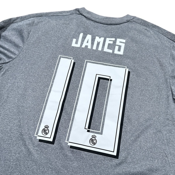 Adidas Real Madrid James Rodriguez 2015 2016 Gray Away Soccer Jersey Mens XL - Picture 4 of 12